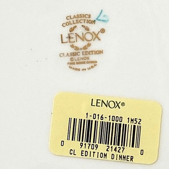 Lenox Classic Modern Dinner Salad Bread & Butter Plates Gold Green Marble Trim - Picture 4 of 12